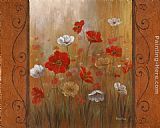 Vivian Flasch Famous Paintings - Poppies & Morning Glories II